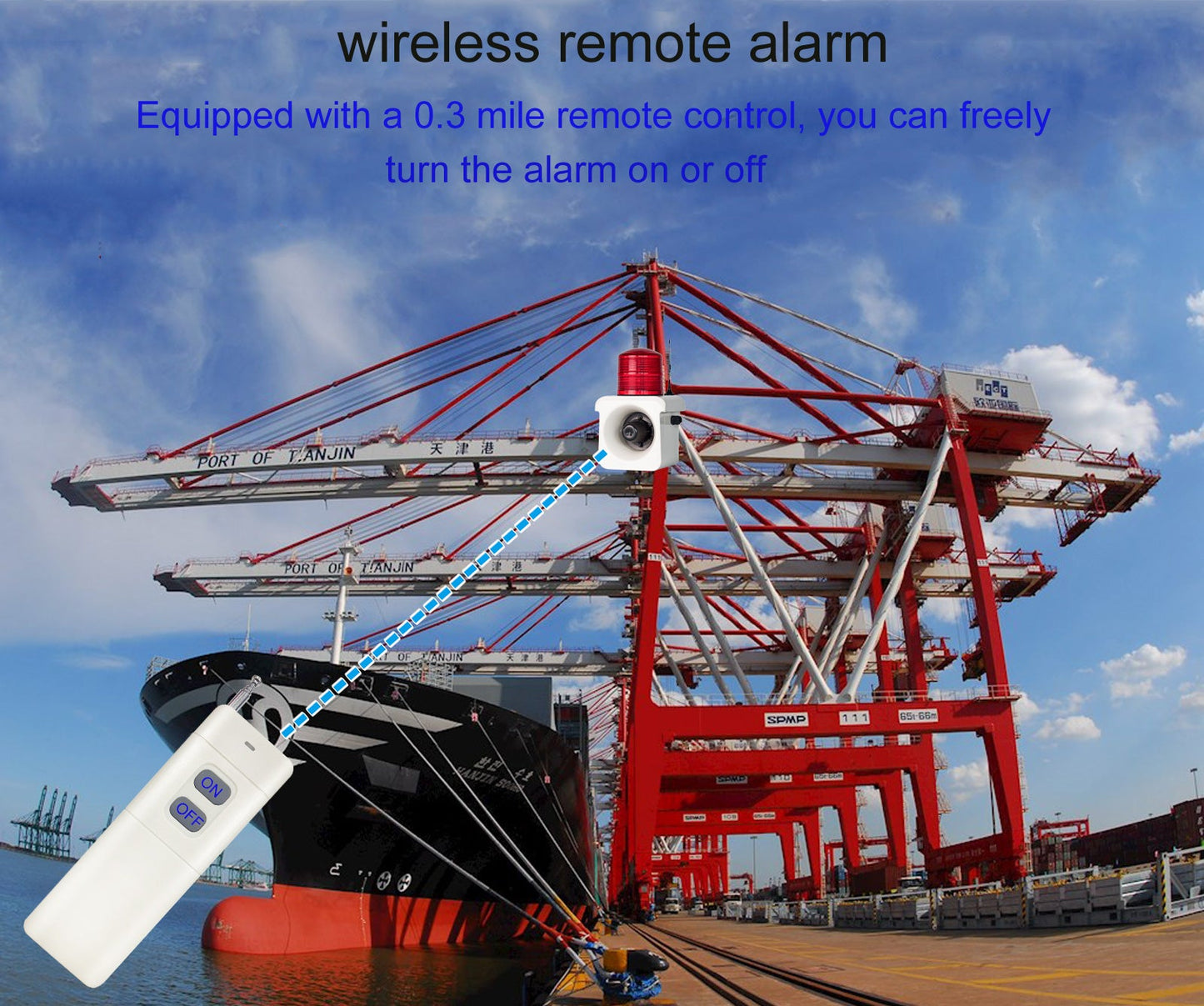 YASONG Wireless Remote Control 500 Meters(No Wall) Control alarm Turn on or Turn off One Alarm Can Be Equipped with Up to 60 Remote Controls