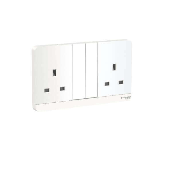 Schneider AvatarOn, 3P, 13 A, 250 V, LED, switched socket, - DELIGHT OptoElectronics Pte. Ltd