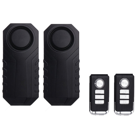 YASONG Bike Alarm with Remote Waterproof  Motorcycle Alarm 113dB Loud Anti Theft Bicycle  Alarm Wireless Vibration Vehicle Security Alarm System 2 Pack