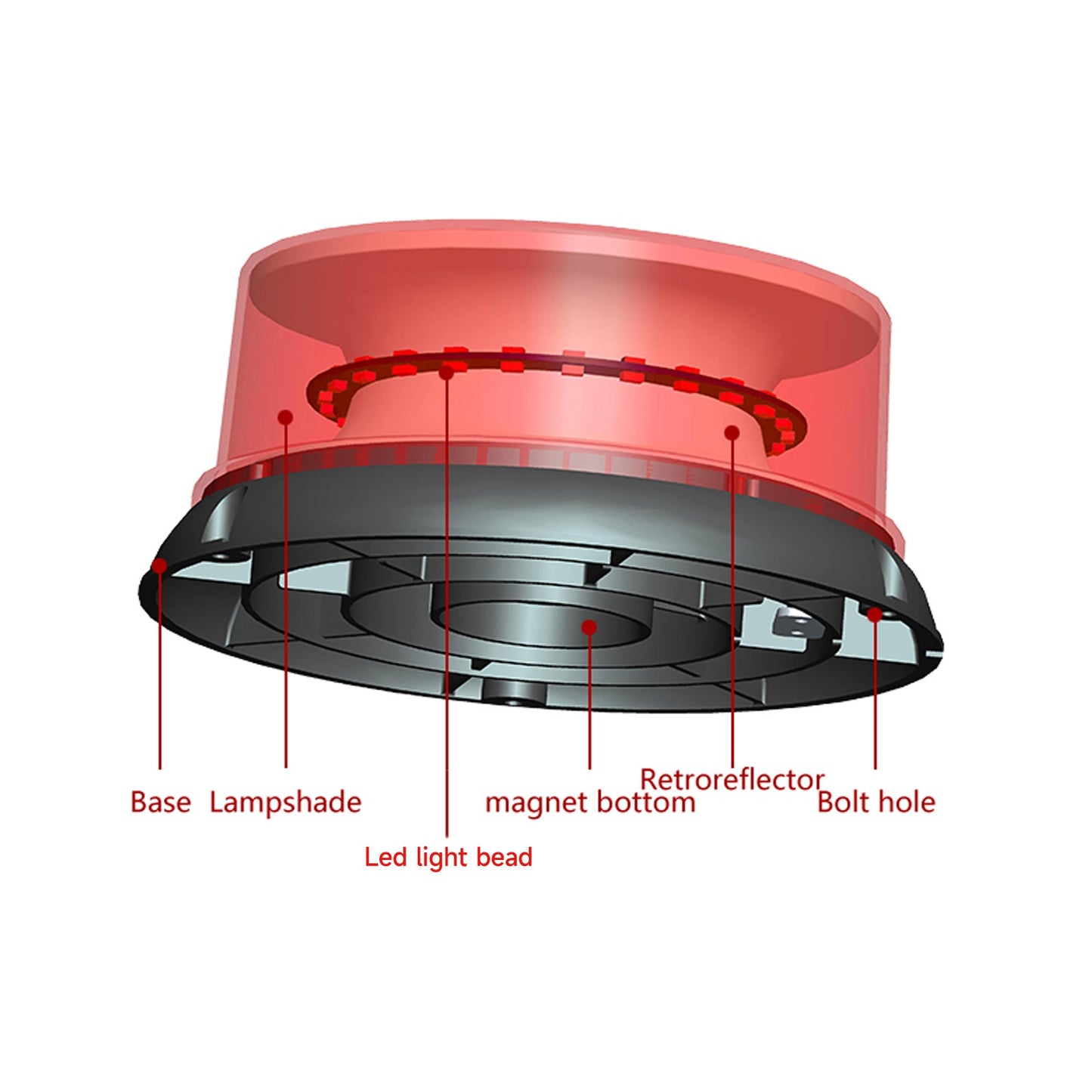 YASONG Strobe Flashing Lights for vehicles Waterproof 4 flashing modes LED Car Warning Light With The Cigarette Plug DC12V/24V YS-120CL