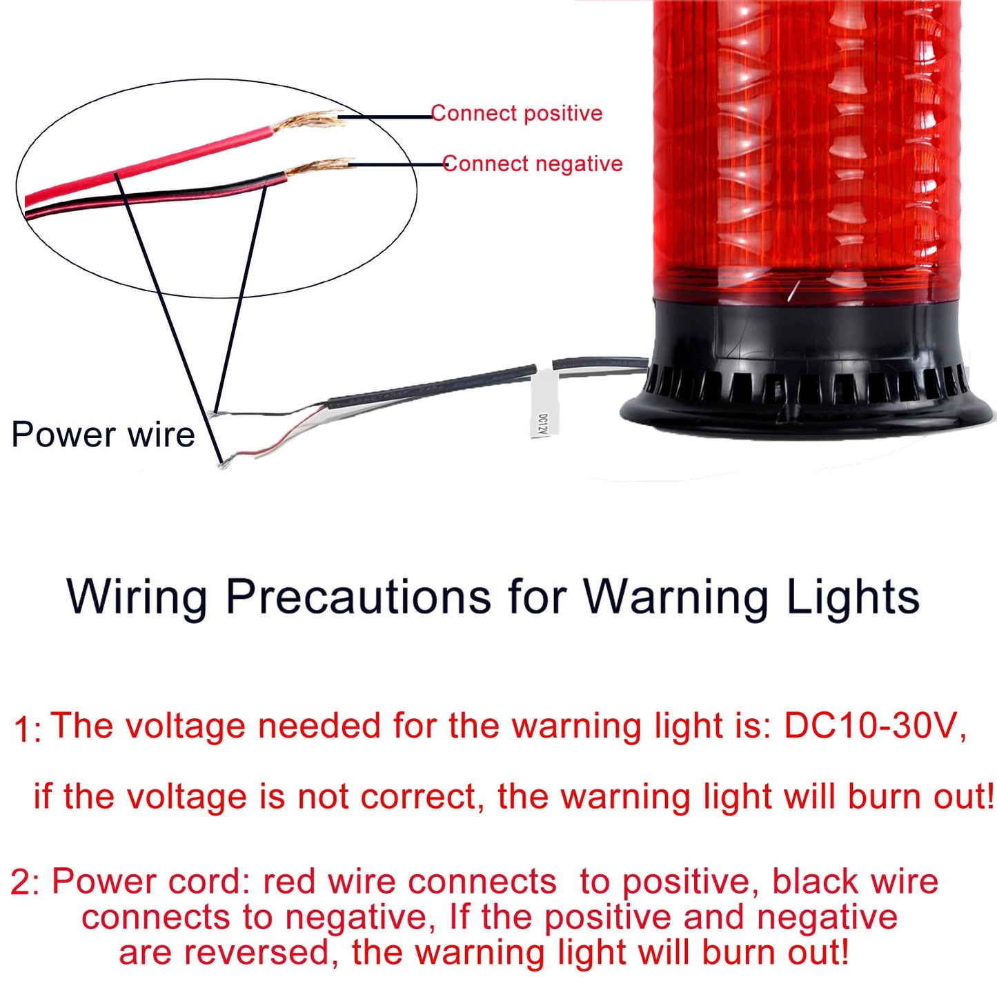 YASONG Beacon Lights 120dB Horn, 9 Tones, 4 Flash Modes Waterproof Emergency Strobe Lights for Vehicles, Truck, Car, Workshop DC10V-30V SLA-190