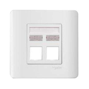 S6 Electrical Supplies Schneider 2G Wallplate w/o Modular Jack