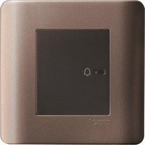 Schneider 10A Full-Flat Bell Switch, Silver Bronze - DELIGHT OptoElectronics Pte. Ltd