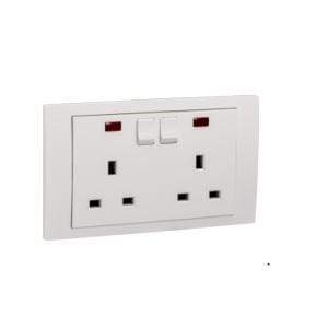 Schneider 13A 250V TwinGang Switched Socket - DELIGHT OptoElectronics Pte. Ltd