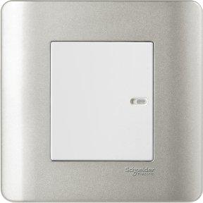 Schneider 16AX 1G 2W Full-Flat Sw, Silver white - DELIGHT OptoElectronics Pte. Ltd