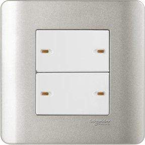 Schneider 16AX 4G 1W Full-Flat Switch w/o indicator, White - DELIGHT OptoElectronics Pte. Ltd