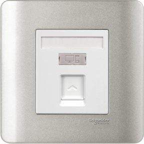 Schneider 1G Data Outlet CAT6 on SHD Wallplate - DELIGHT OptoElectronics Pte. Ltd