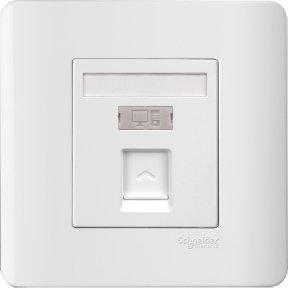 Schneider 1G Shuttered Wallplate w/o Modular Jack - DELIGHT OptoElectronics Pte. Ltd