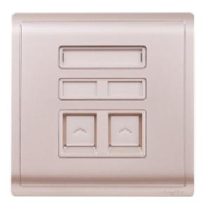 Schneider 2 Gang Shuttered Keystone Wallplate - DELIGHT OptoElectronics Pte. Ltd