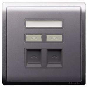 Schneider 2 Gang Shuttered Keystone Wallplate - DELIGHT OptoElectronics Pte. Ltd