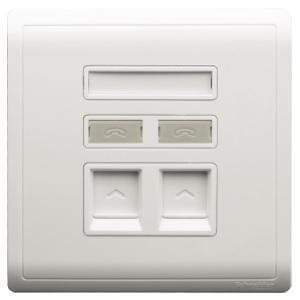 Schneider 2 Gang Shuttered Keystone Wallplate - DELIGHT OptoElectronics Pte. Ltd