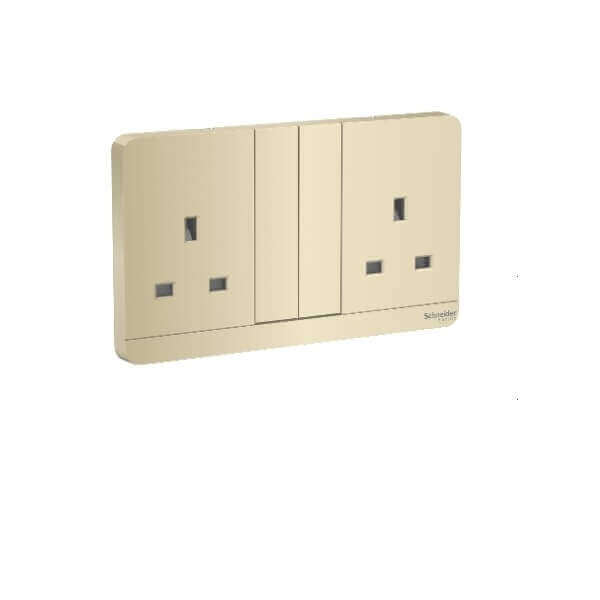 Schneider AvatarOn, 3P, 13 A, 250 V, LED, switched socket, - DELIGHT OptoElectronics Pte. Ltd