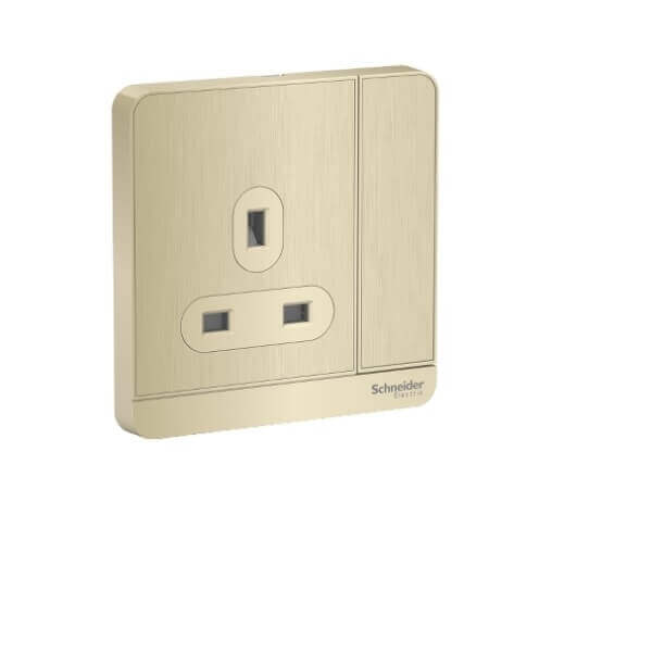 Schneider AvatarOn, 3P, 13 A, 250 V, switched socket, - DELIGHT OptoElectronics Pte. Ltd