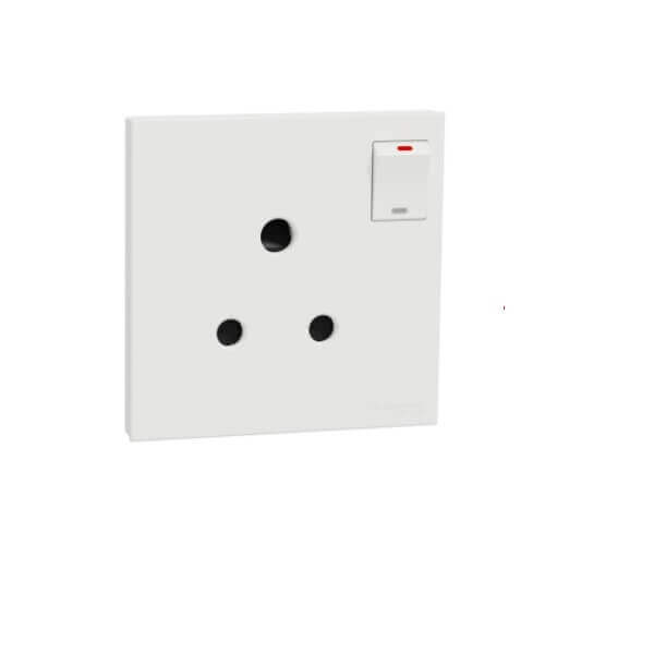 Schneider AvatarOn C, 15A 250V, 1 gang, 3 round pin, Switched socket, - DELIGHT OptoElectronics Pte. Ltd