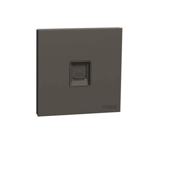 Schneider AvatarOn C, Telephone socket, keystone on shuttered wallplate, - DELIGHT OptoElectronics Pte. Ltd