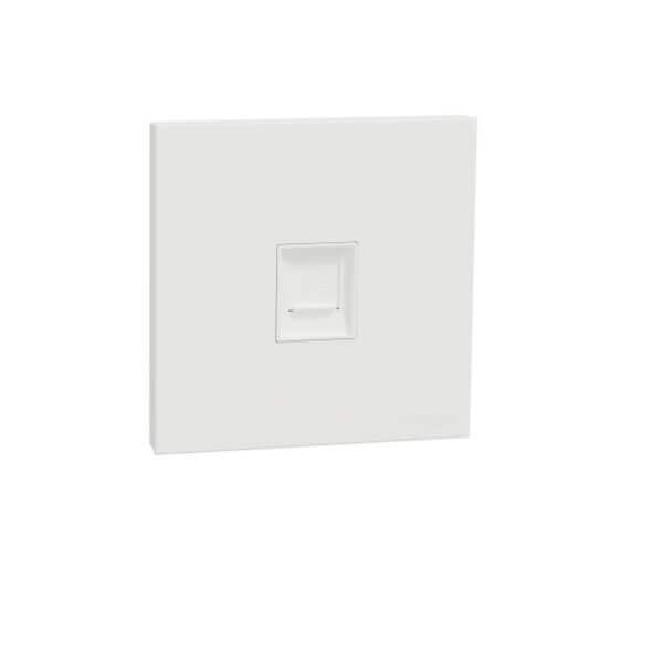 Schneider AvatarOn C, Telephone socket, keystone on shuttered wallplate, - DELIGHT OptoElectronics Pte. Ltd