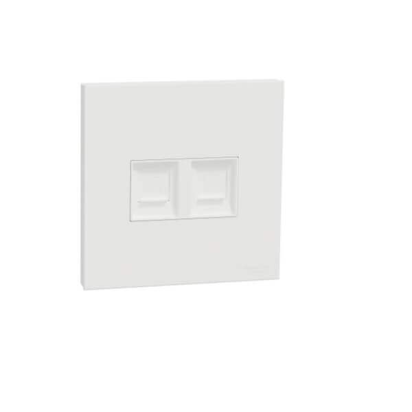 Schneider AvatarOn C, Telephone socket, keystone on shuttered wallplate, - DELIGHT OptoElectronics Pte. Ltd