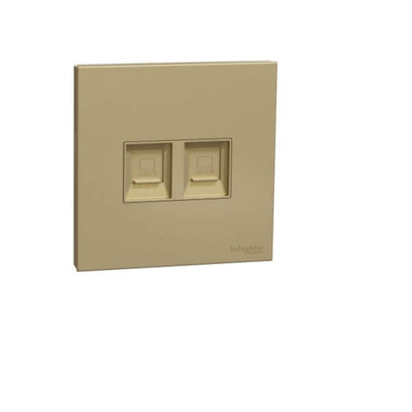 Schneider AvatarOn C, Telephone socket, keystone on shuttered wallplate, - DELIGHT OptoElectronics Pte. Ltd