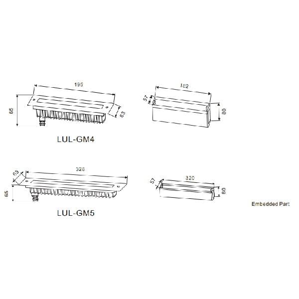 T1 Fixture [China] LED BF Series IP67 Linear Underground Light