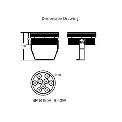 T1 Fixture [China] LED Spot Light - R195A/R225A Series/Delicate/IP65/CE