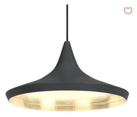 Y1 Home Decore Black / Black [USA] TOM DIXON Beat Wide Pendant Light