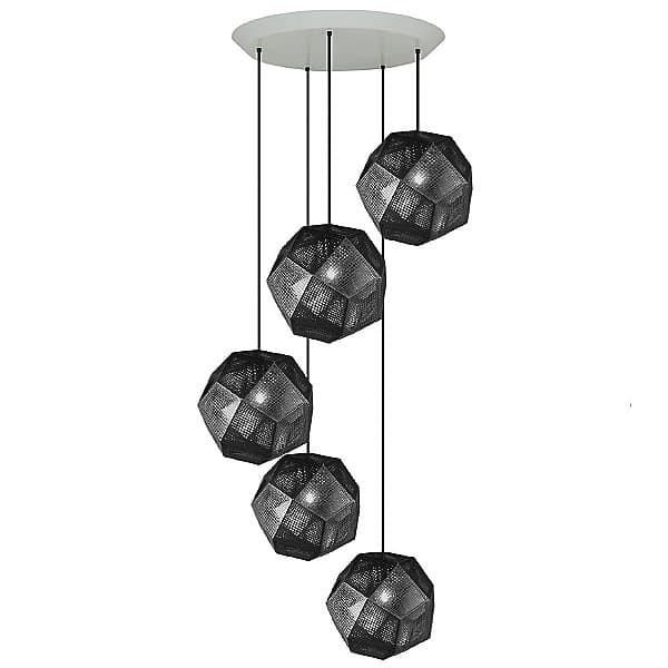 Y1 Home Decore Black [USA] Tom Dixon Etch Round Multi-Light Pendant Light