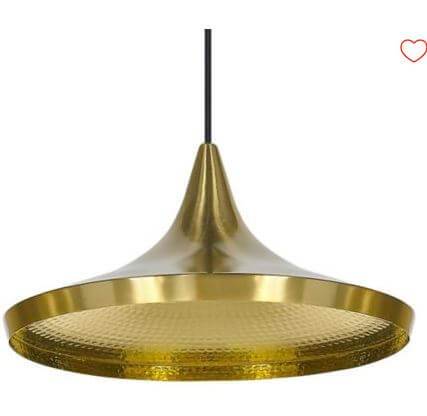 Y1 Home Decore Brushed Brass / Black [USA] TOM DIXON Beat Wide Pendant Light