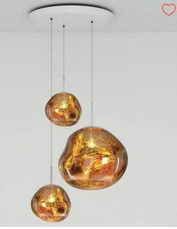 Y1 Home Decore Gold [USA] TOM DIXON Front Melt Trio Round Multi-Light Pendant Light