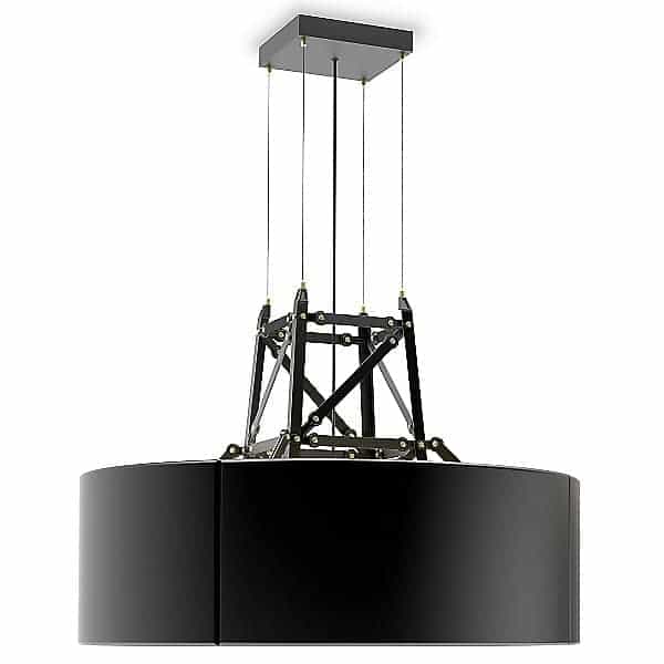 Y1 Home Decore Matte Black / 35.4 Inches [USA] Moooi Joost van Bleiswijk Construction Drum Shade Pendant Light