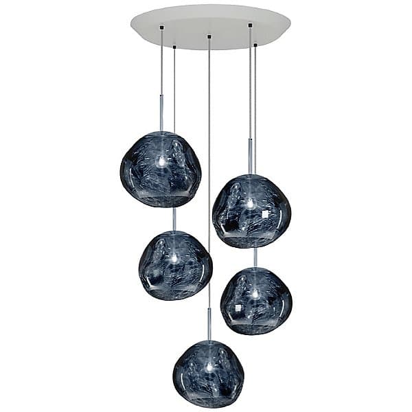 Y1 Home Decore Smoke [USA] Front Tom Dixon Melt Mini Round Multi-Light Pendant Light