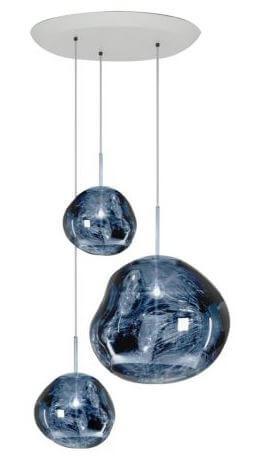 Y1 Home Decore Smoke [USA] TOM DIXON Front Melt Trio Round Multi-Light Pendant Light