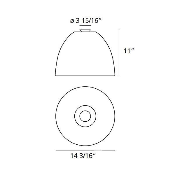 Y1 Home Decore [USA] Artemide Ernesto Gismondi Nur Mini Ceiling Light