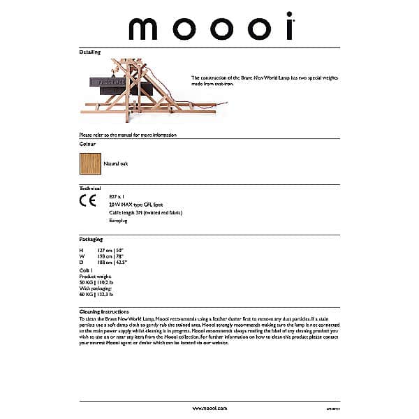 Y1 Home Decore [USA] Moooi Brave New World XL Lamp