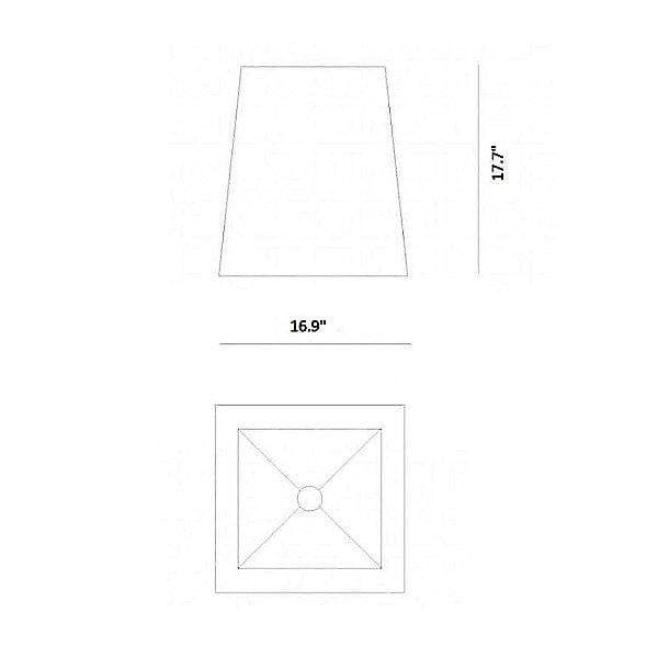 Y1 Home Decore [USA] Moooi Square Light (Pvc/Cotton/Graphite) - OPEN BOX RETURN