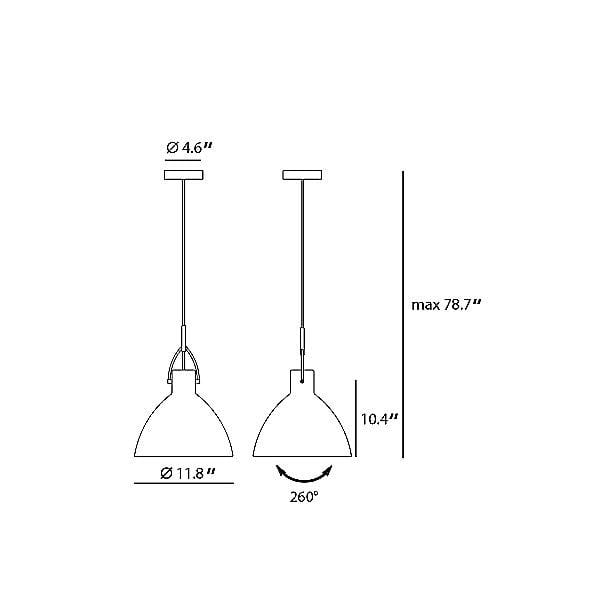 Y1 Home Decore [USA] Seed Design Laito Pendant by Seed Design (Matte Black/L)-OPEN BOX RETURN