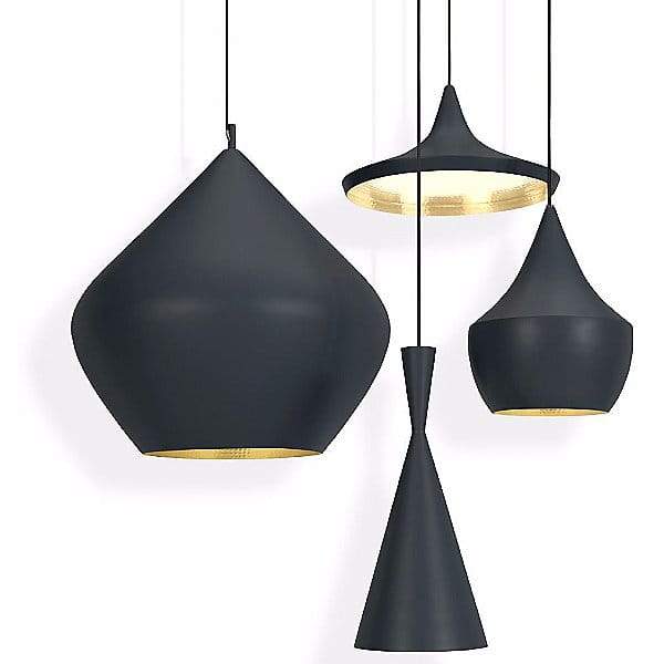Y1 Home Decore [USA] Tom Dixon Beat Fat Pendant Shade by Tom Dixon (Black)-OPEN BOX RETURN