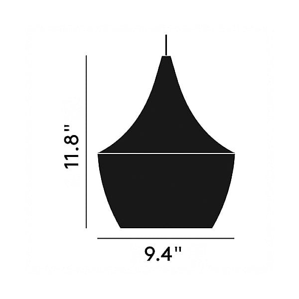 Y1 Home Decore [USA] Tom Dixon Beat Fat Pendant Shade by Tom Dixon (Black)-OPEN BOX RETURN