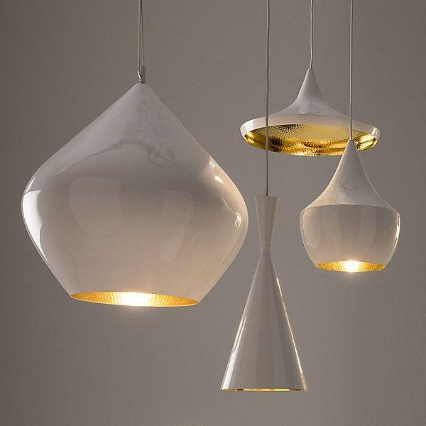 Y1 Home Decore [USA] Tom Dixon Beat Stout Pendant Shade by Tom Dixon(White)-OPEN BOX RETURN