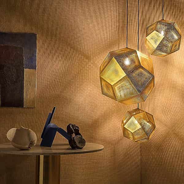 Y1 Home Decore [USA] Tom Dixon Etch Trio Round Multi-Light Pendant Light