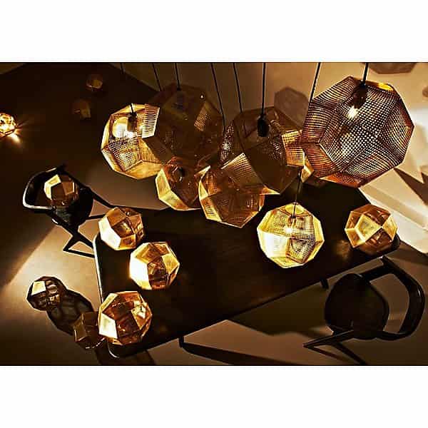Y1 Home Decore [USA] Tom Dixon Etch Trio Round Multi-Light Pendant Light