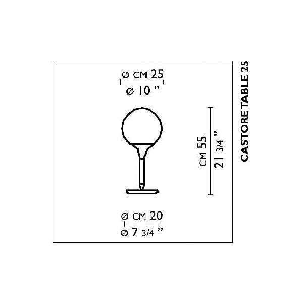 Y1 Home Decore white [USA] Artemide Michele De Lucchi Castore 25 Table Lamp